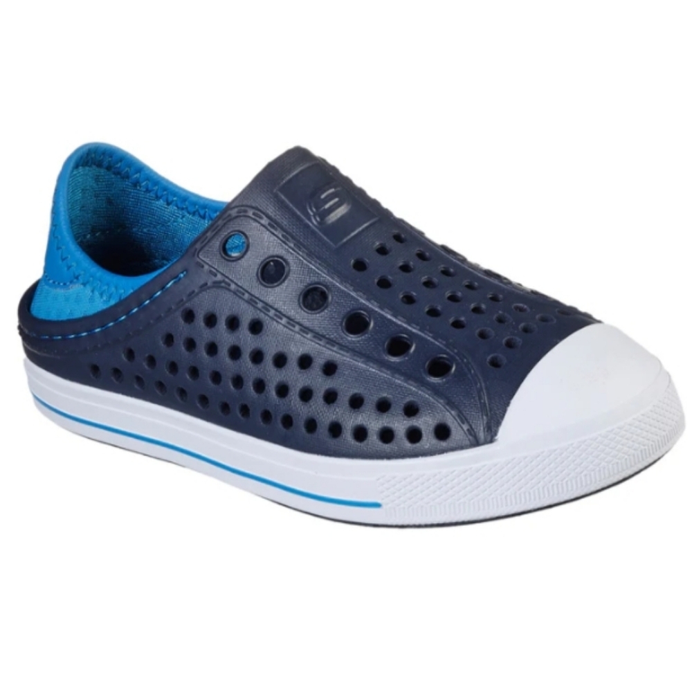 Skechers size 3 New blue navy Foamies‎ water shoes